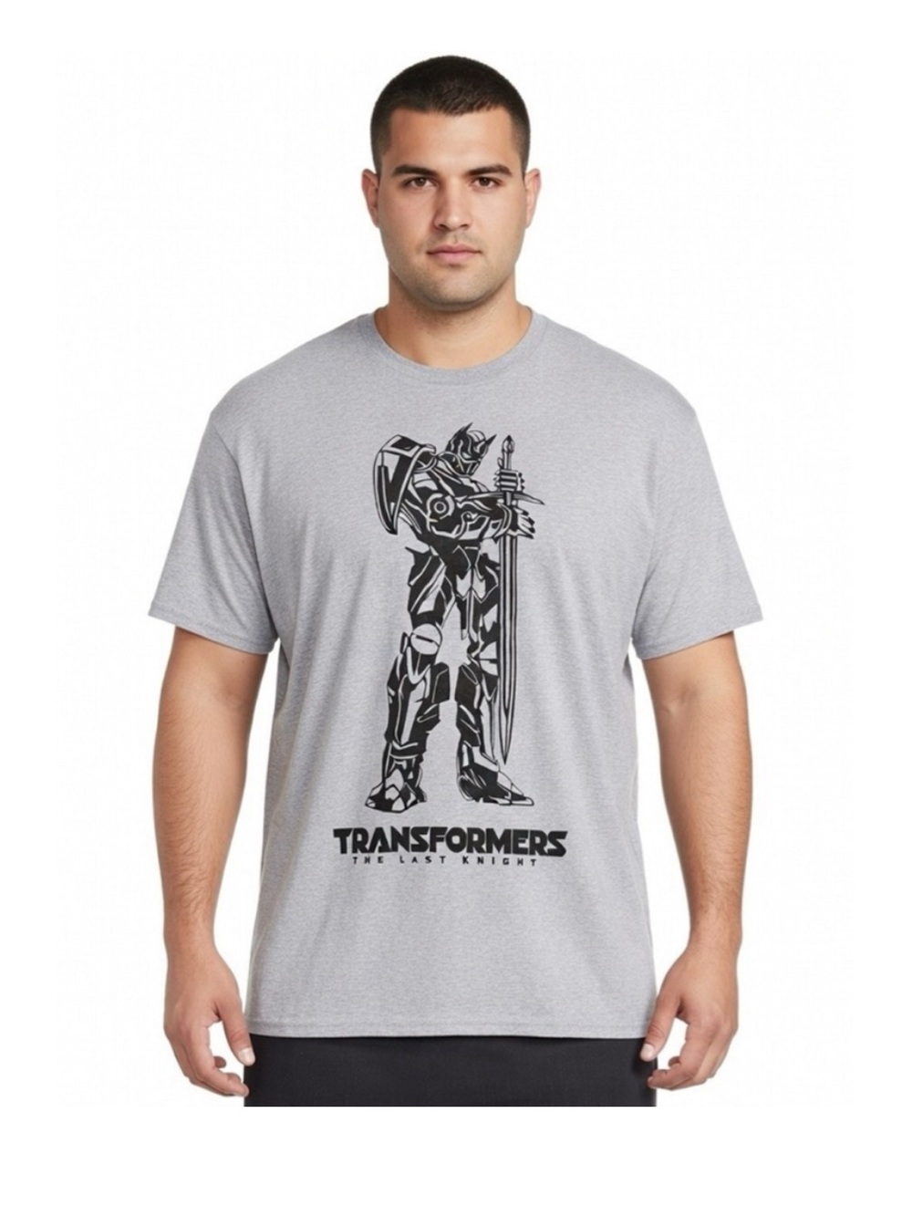 Transformers Men’s Graphic T- Shirt - Grey & Black Print -Size XL